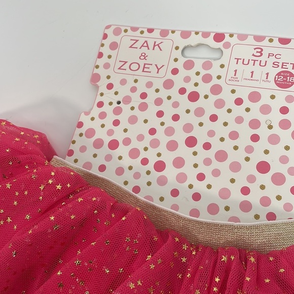 NWT- ZAK AND ZOEY - 2 PC PINK TUTU SET - SKIRT & SHOES  Size 12-18 MNTHS - Picture 4 of 8